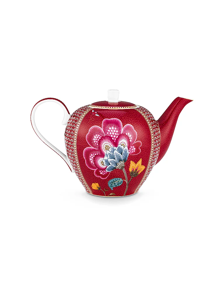 PIP STUDIO Tetera BLOOMING TALES 1600ml Fantasy Rojo Oscuro rojo oscuro